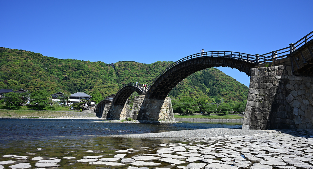 錦帯橋の五連アーチ
